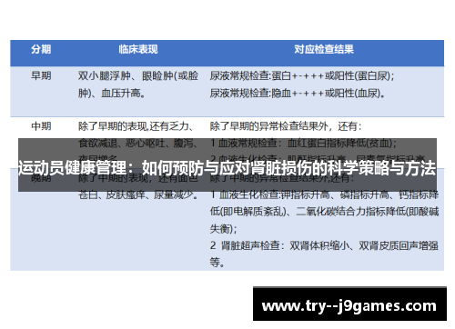 运动员健康管理：如何预防与应对肾脏损伤的科学策略与方法